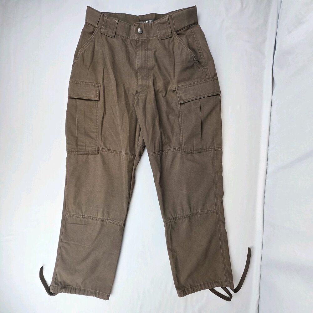 5.11 Tactical Women's Cargo Utility Pants Size Med Short Brown Ripstop Workwear